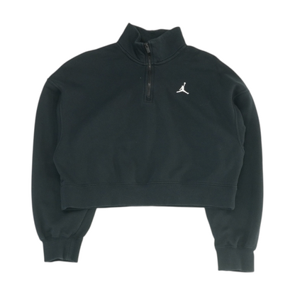 Black Solid 1/4 Zip Pullover