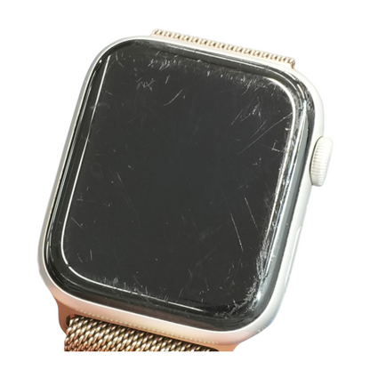 44mm Series 6 Silver Smartwatch Gold Band S/M