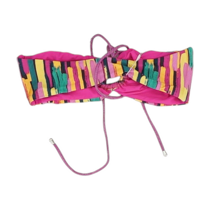 Pink Abstract Swim Top