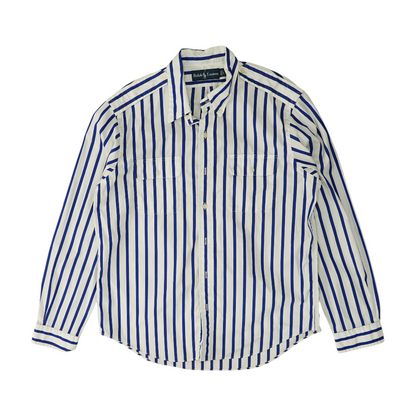 Blue Striped Long Sleeve Button Down