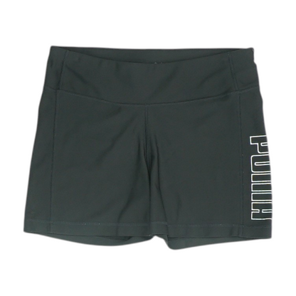 Black Solid Active Shorts