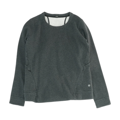 Gray Solid Sweatshirt Pullover