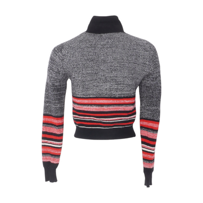 Black Striped Cardigan Sweater