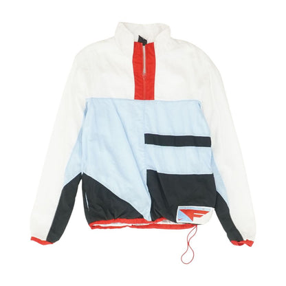 Blue Color Block 1/4 Zip Pullover