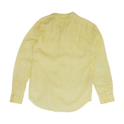 Yellow Solid Long Sleeve Button Down