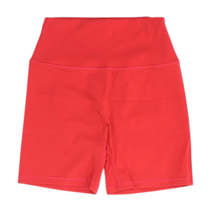 Red Solid Active Shorts