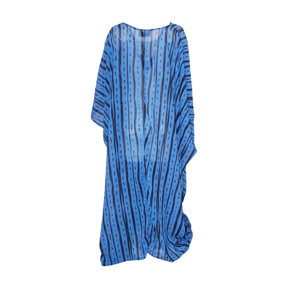Blue Striped Cover-Up