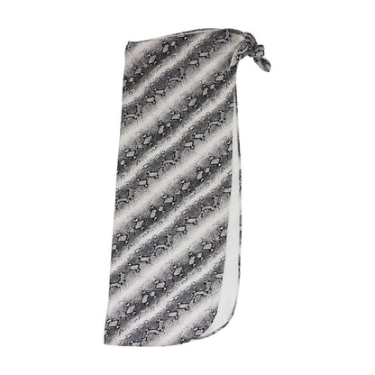 Black Animal Print Swim Bottom