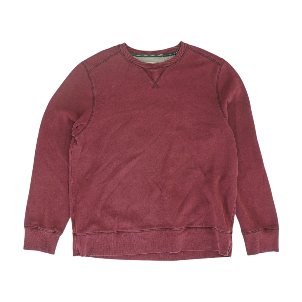 Maroon Solid Sweatshirt Pullover