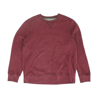 Maroon Solid Sweatshirt Pullover