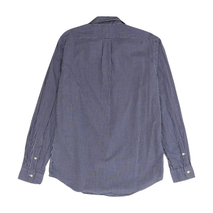 Navy Check Long Sleeve Button Down