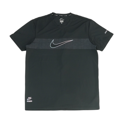 Black Plus Size Striped Active T-Shirt