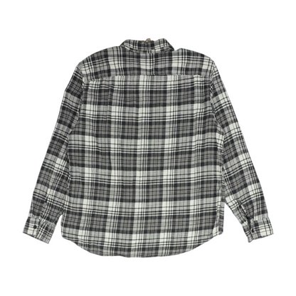 Gray Plaid Flannel Button Down