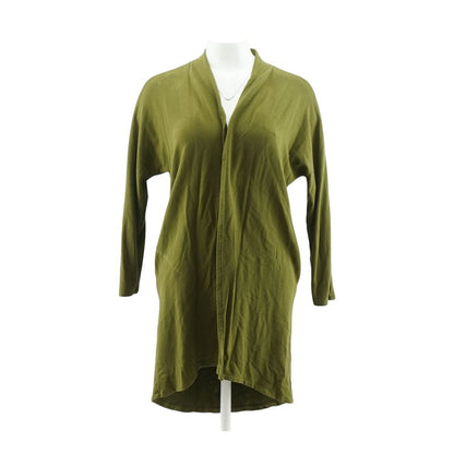 Green Solid Cardigan Sweater