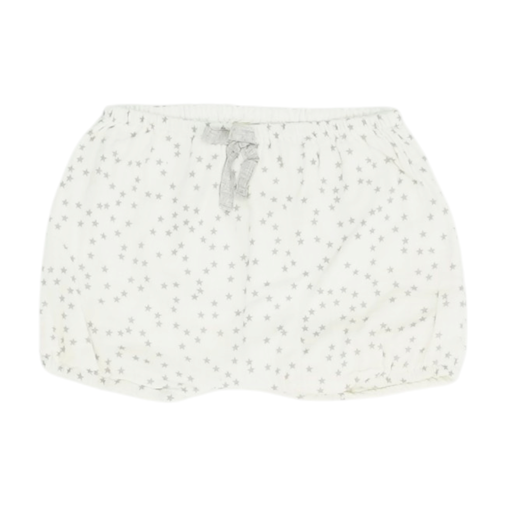 Zara White Graphic Casual Shorts – Image 1