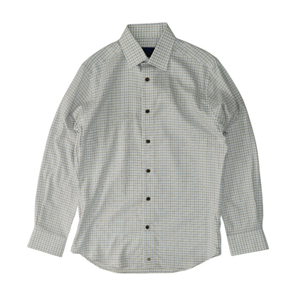 White Check Long Sleeve Button Down