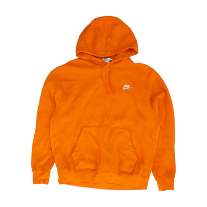 Orange Solid Hoodie Pullover