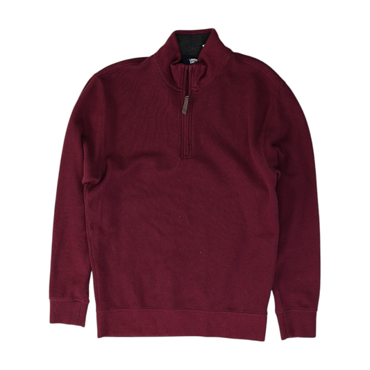Maroon Solid 1/4 Zip Sweater