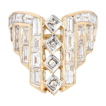 3 1/2 ctw 14K Yellow Gold Lab Grown Diamond Fashion Ring
