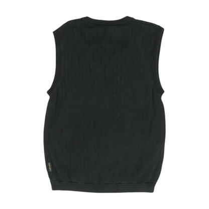 Black Solid Vest Sweater