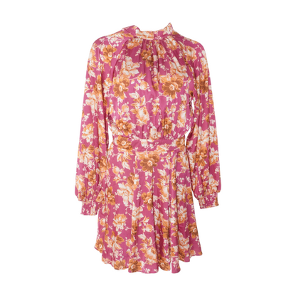 Pink Floral Mini Dress