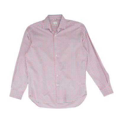 Pink Check Long Sleeve Button Down