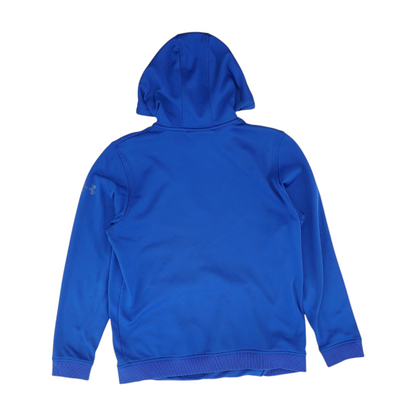 Blue Solid Hoodie Pullover