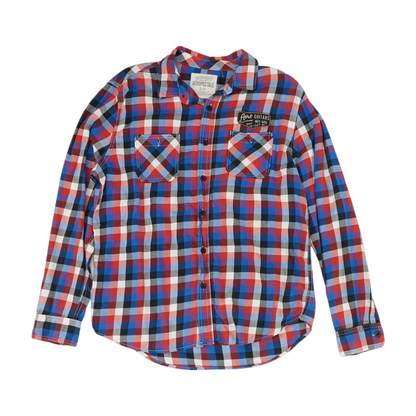 Blue Check Long Sleeve Button Down