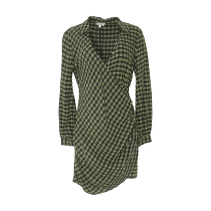Green Check Midi Dress