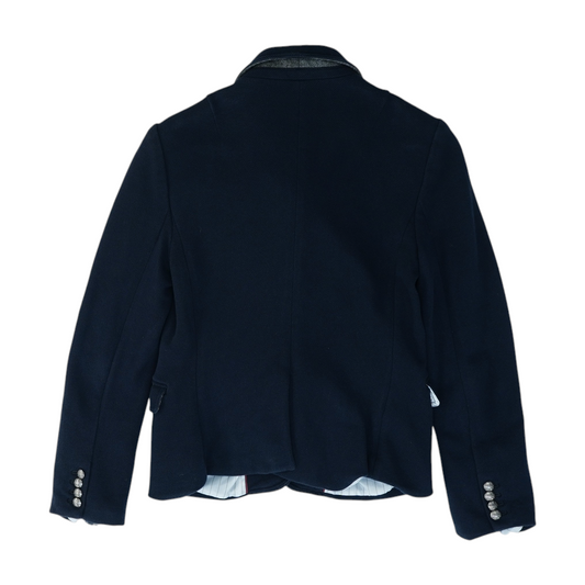 Hover Navy Solid Blazer