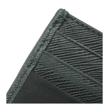 Re-Nylon and Saffiano Leather Card Holder