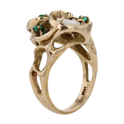 14K Yellow Gold Opal Fashion Ring