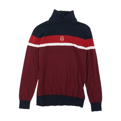 Navy Striped Pullover Sweater