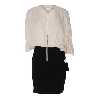 Ivory Color Block Mini Dress