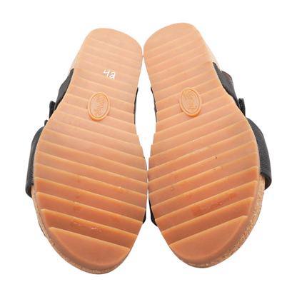 Black Wedged Sandals