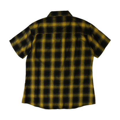 Yellow Plaid Short Sleeve Button Down