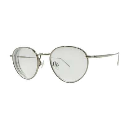 Silver Ezra M Round Prescription Eyewear