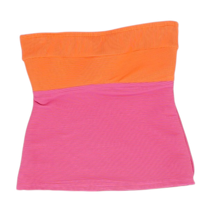 Magenta Color Block Swim Top