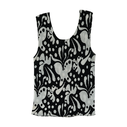 Black Graphic Blouse