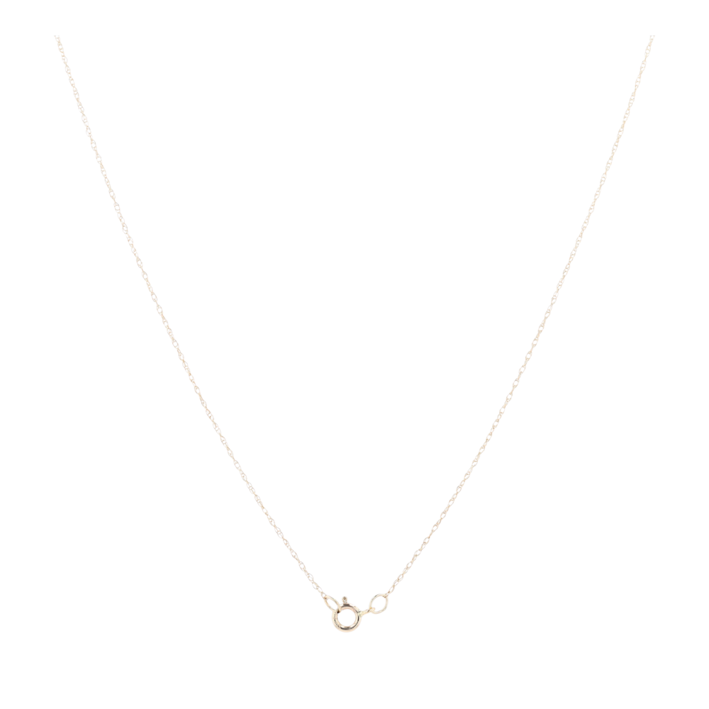 14K Yellow Gold Diamond Pendant Necklace