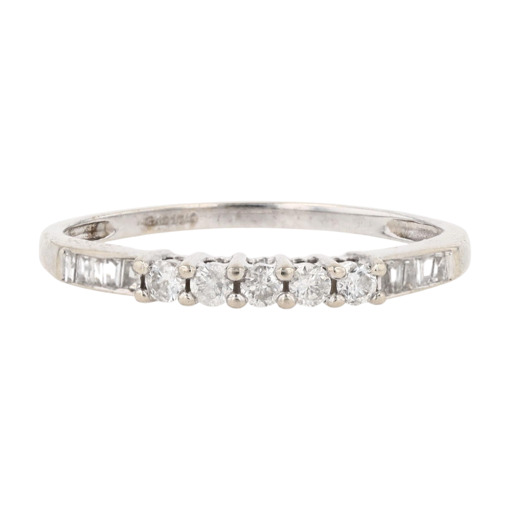 10K White Gold Diamond Band