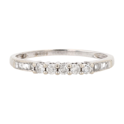 10K White Gold Diamond Band
