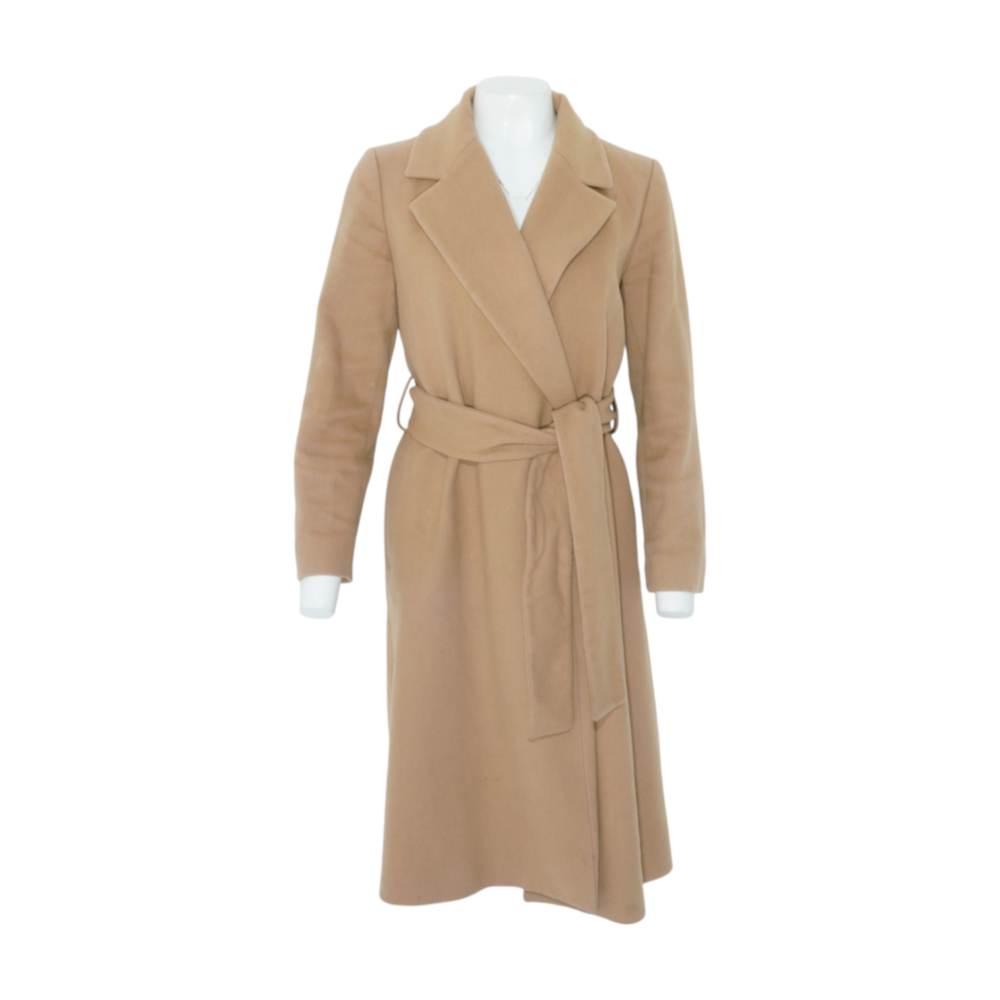 Massimo Dutti Tan Solid Coat – Image 1