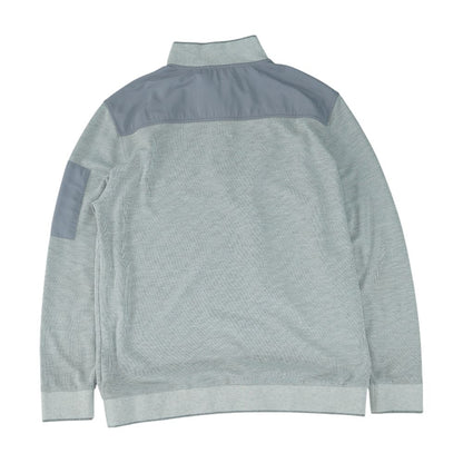 Gray Color Block 1/4 Zip Pullover
