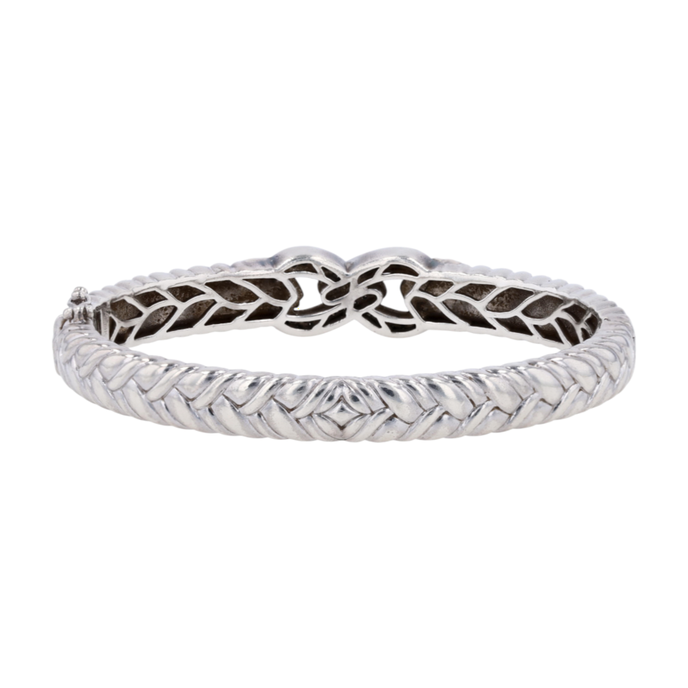 Sterling Silver Diamond Bangle Bracelet