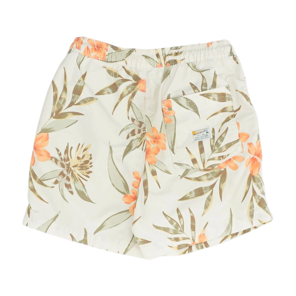 Beige Floral Swim Bottom