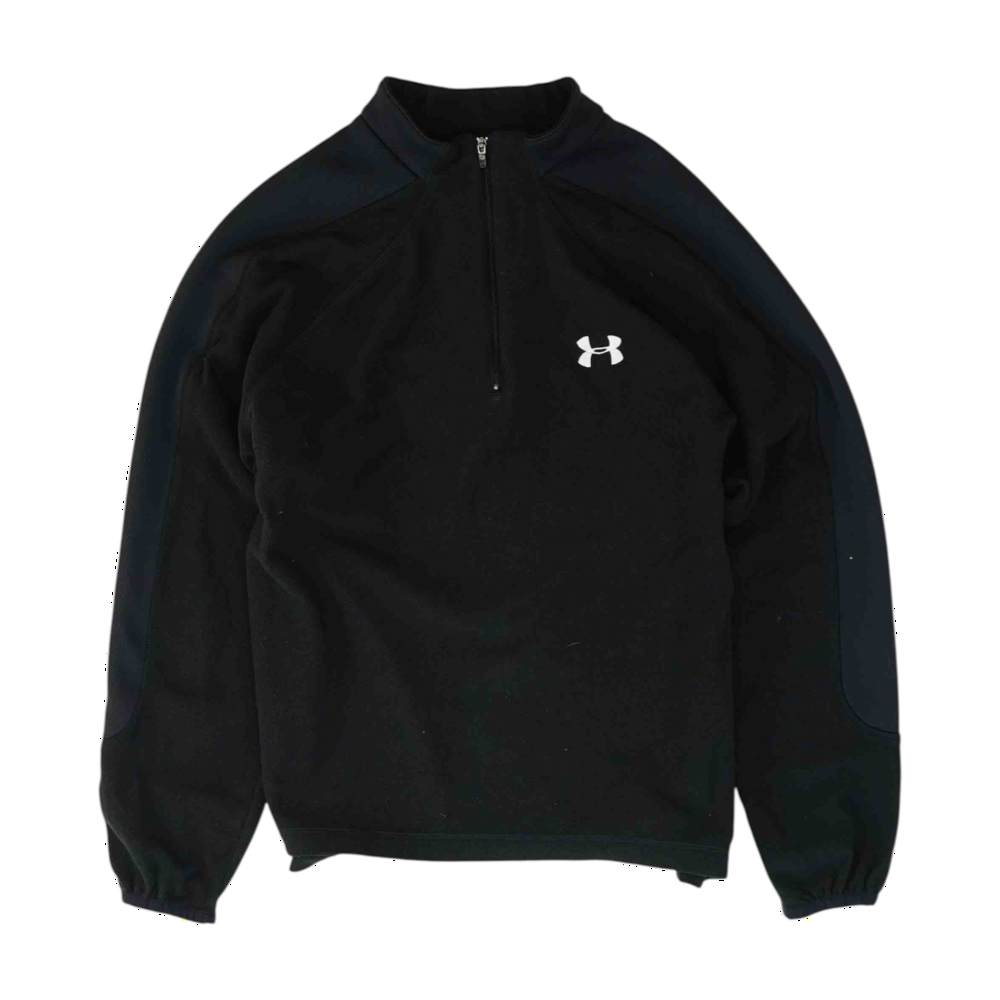 Black Solid 1/4 Zip Pullover