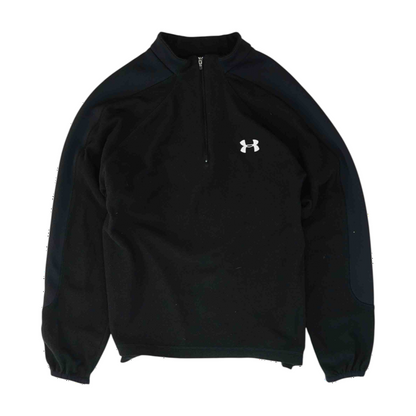 Black Solid 1/4 Zip Pullover