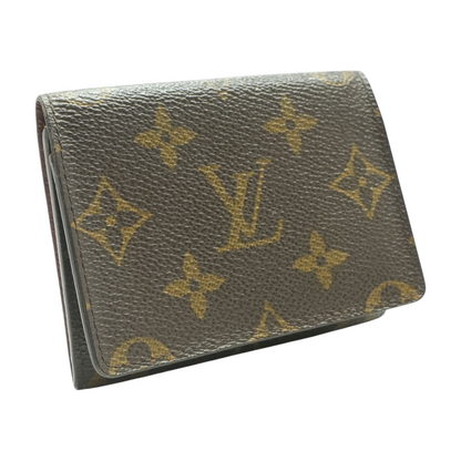 Brown Monogram Canvas Business Card Holder