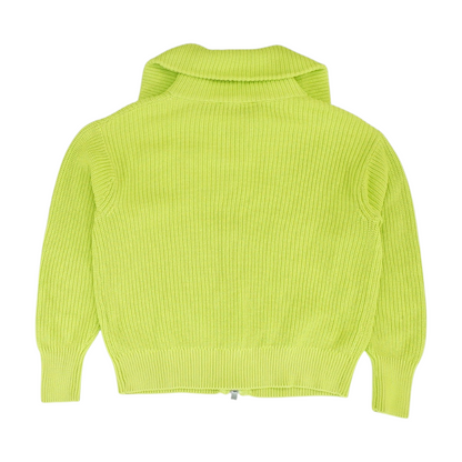 Neon Green Cardigan Sweater